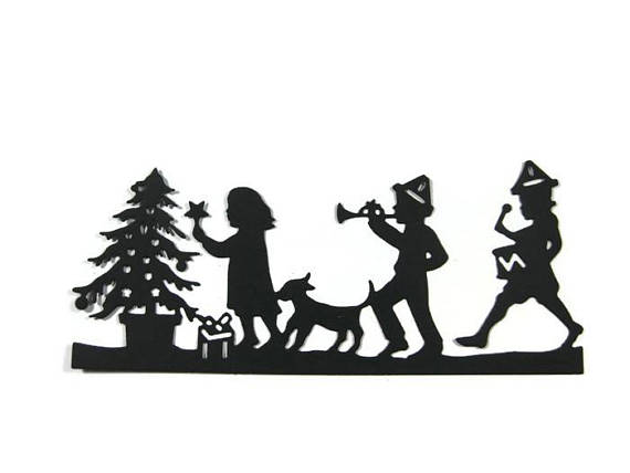 570x428 Large Paper Kids Christmas Parade Die Cut Set Of 4