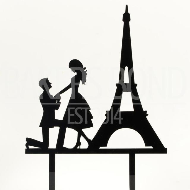 640x640 Engagement Cake Topper Mr Amp Mrs Paris Eiffel Tower Black Acrylic