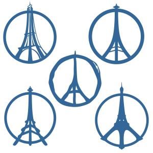 300x300 Eiffel Tower Paris France Peace Sign Svg Cuttable Designs Works
