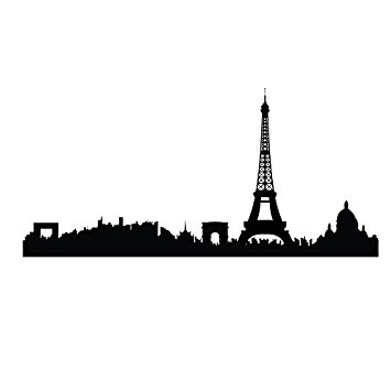355x355 Paris Skyline With Eiffel Tower