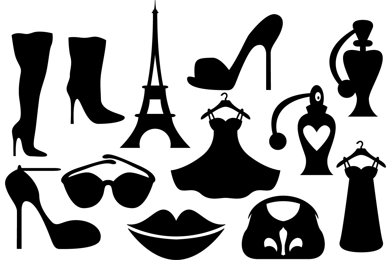 1500x1000 Paris Fashion Boutique Silhouette Clipa Design Bundles