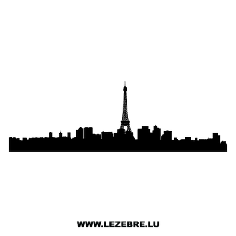 800x800 Silhouette Paris Decal