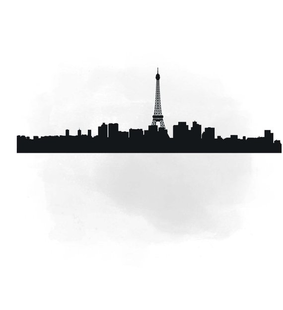 570x624 City Skyline Paris Svg Clipart International City Art