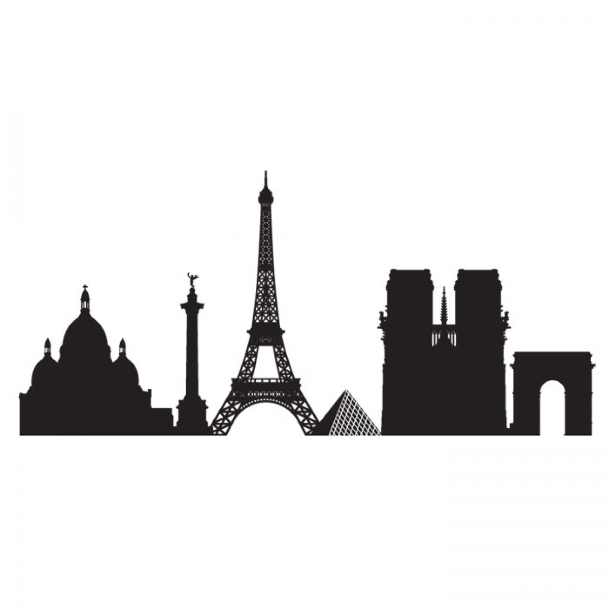 Paris Skyline Silhouette With Eiffel Tower at GetDrawings | Free download