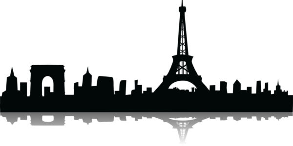 600x300 Vector Image Of Eiffel Tower.