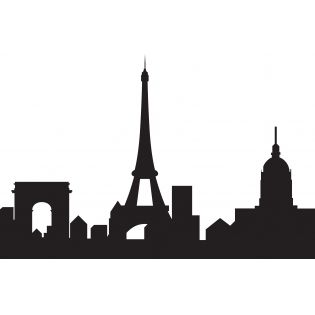 Paris Skyline Silhouette With Eiffel Tower at GetDrawings | Free download