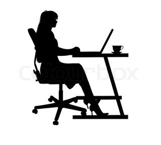 320x288 Silhouette Of A Man Typing