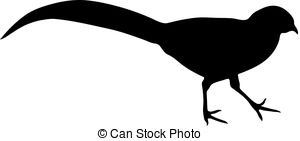 300x141 Black Pheasant Silhouette Clip Art Vector Graphics. 80 Black
