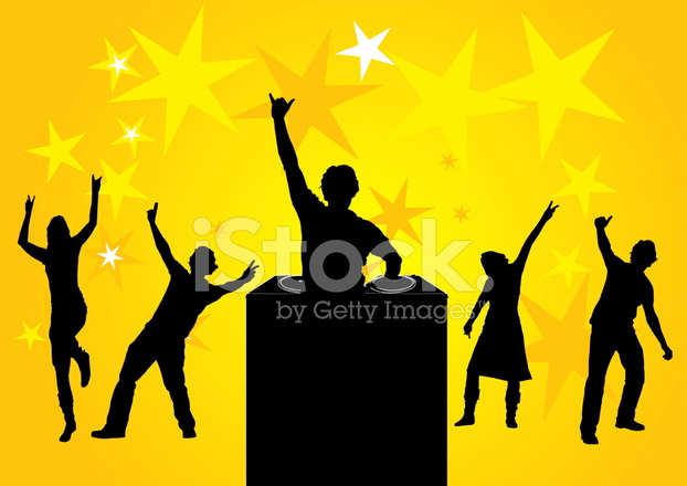 622x440 People Dancing At A Party Stock Vector