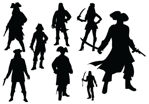500x350 Pirate Silhouette Vector