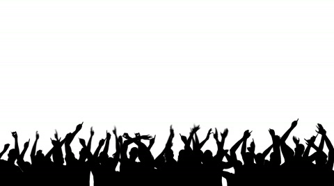 480x268 Stock Video Party Crowd Silhouette ~