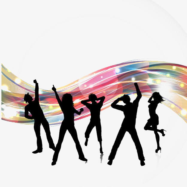 625x626 People Party Silhouette Background, Year End Party, Celebrate, Eat