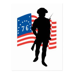 307x307 Patriot Silhouette Postcards Zazzle.co.nz