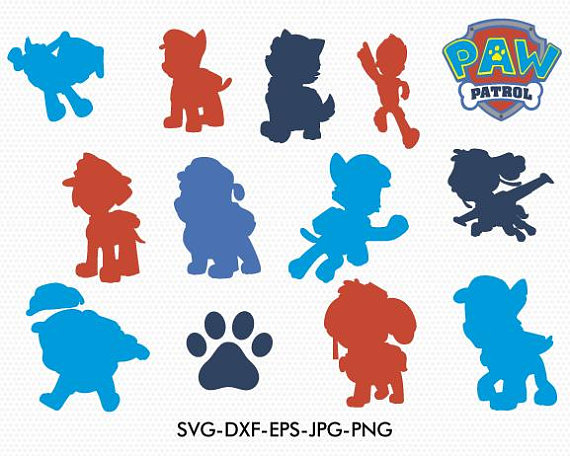 570x456 Paw Patrol Silhouettes Svg Paw Patrol Silhouette Clipart Eps
