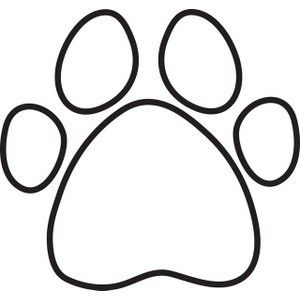 300x300 Dog Paw Print Silhouette Clipart