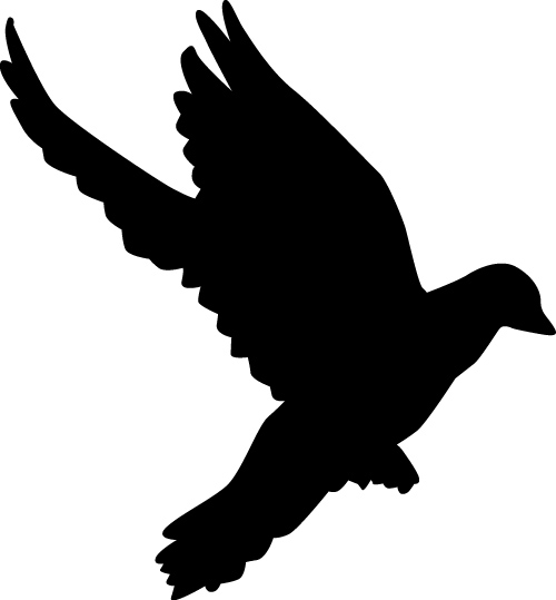 500x539 Peace Dove Silhouette Vector Illustration 01