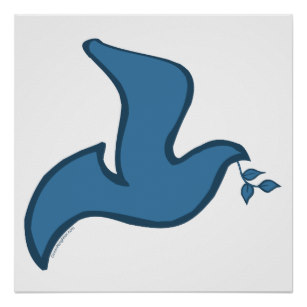 307x307 Dove Silhouette Posters Zazzle