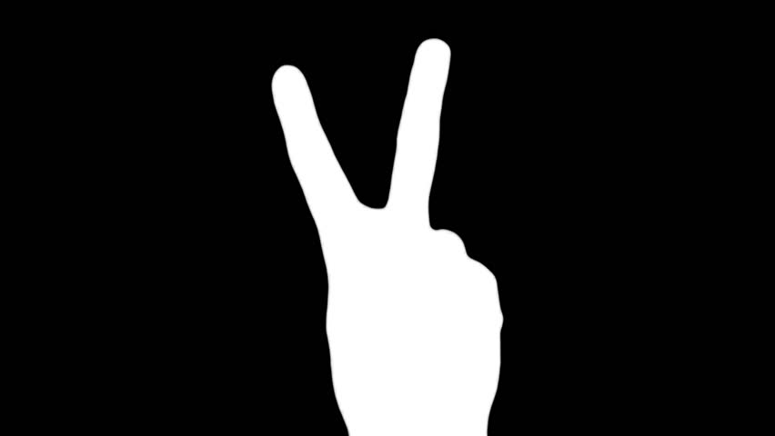 852x480 Peace Sign Silhouette