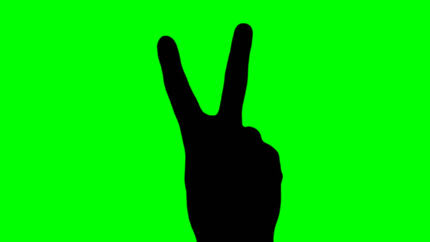 852x480 Peace Sign V2 Silhouette