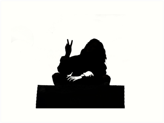 549x413 Peace Silhouette Banksy Style Art Prints By Marylawler123 Redbubble