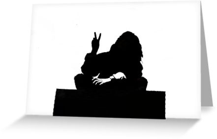 441x283 Peace Silhouette Banksy Style Greeting Cards By Marylawler123