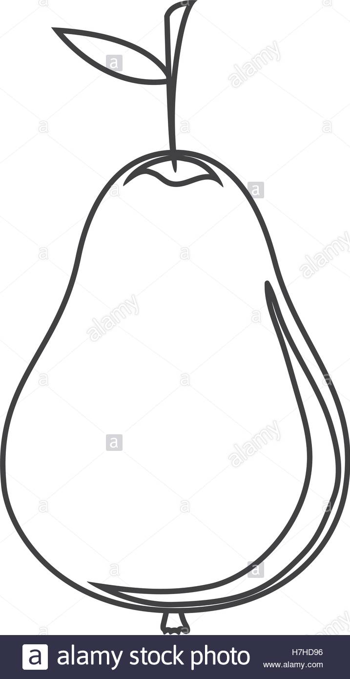 717x1390 Silhouette Of Pear Fruit Icon. Healthy Food Design. Vector Stock
