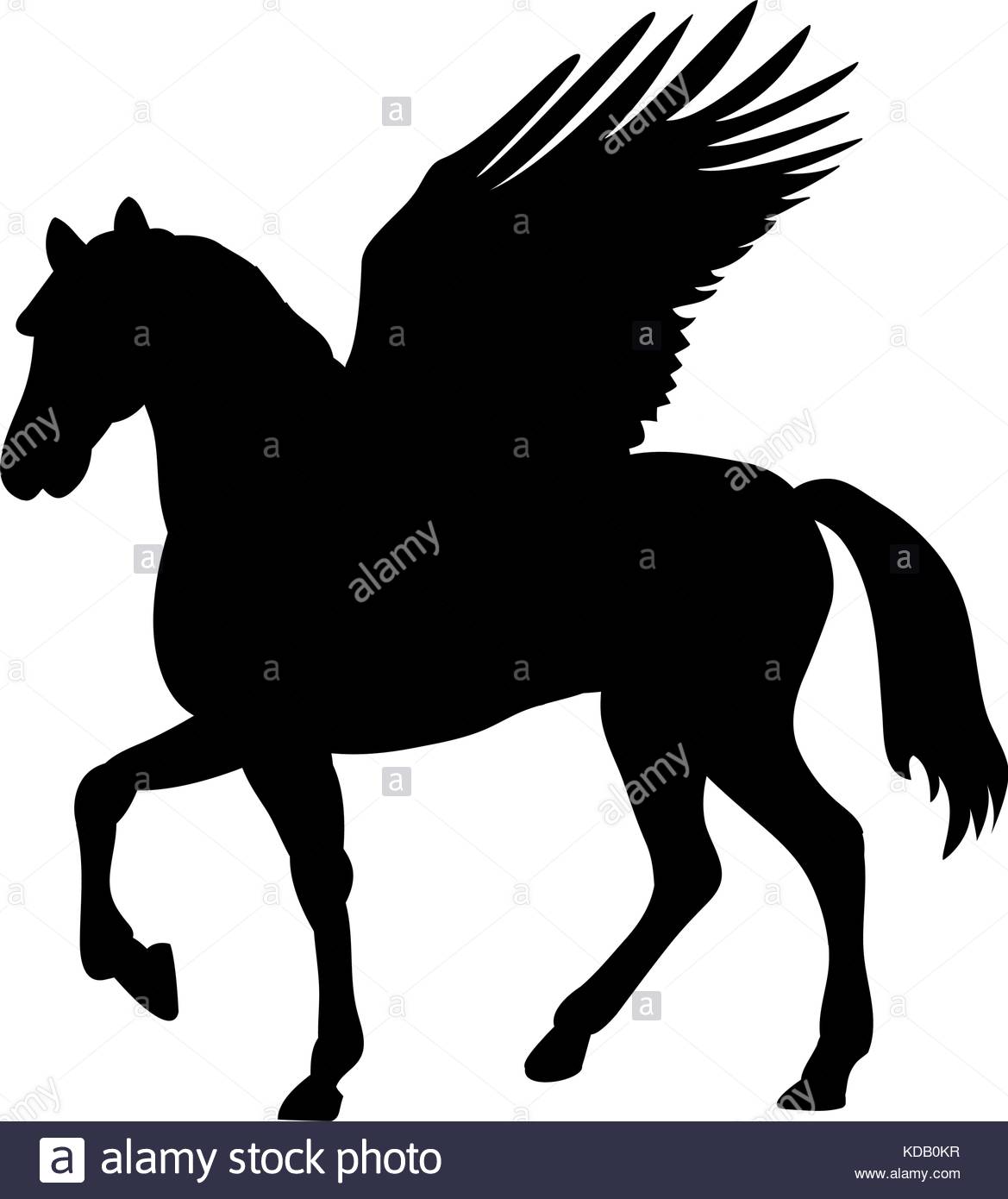 1169x1390 Pegasus Silhouette Mythology Symbol Fantasy Tale. Vector Stock