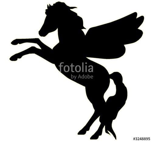 500x467 Rearing Pegasus Silhouette Stock Photo And Royalty Free Images