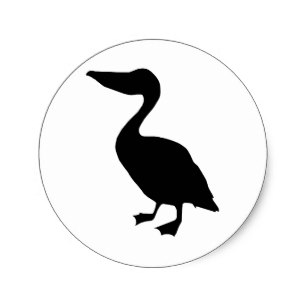 307x307 Pelican Silhouette Stickers Zazzle