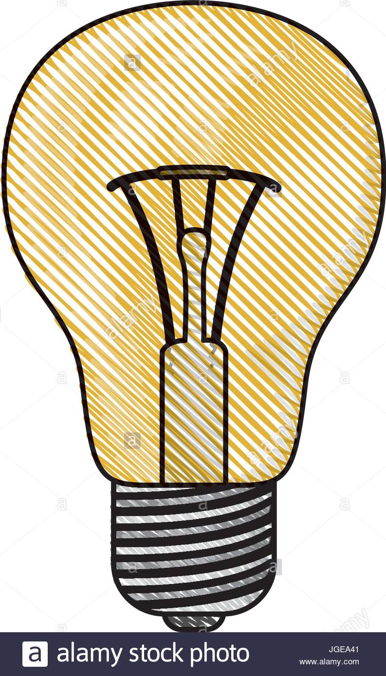 793x1390 Colored Pencil Silhouette Of Light Bulb Icon Stock Vector Art