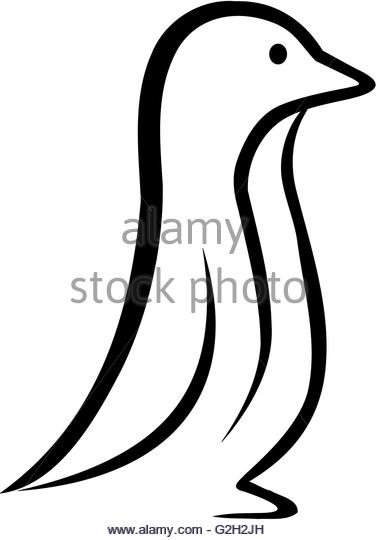 376x540 Drawn Penguin Silhouette