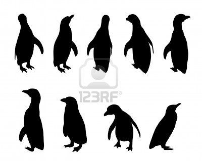 400x319 Penguin Silhouettes Tats Penguins, Silhouette