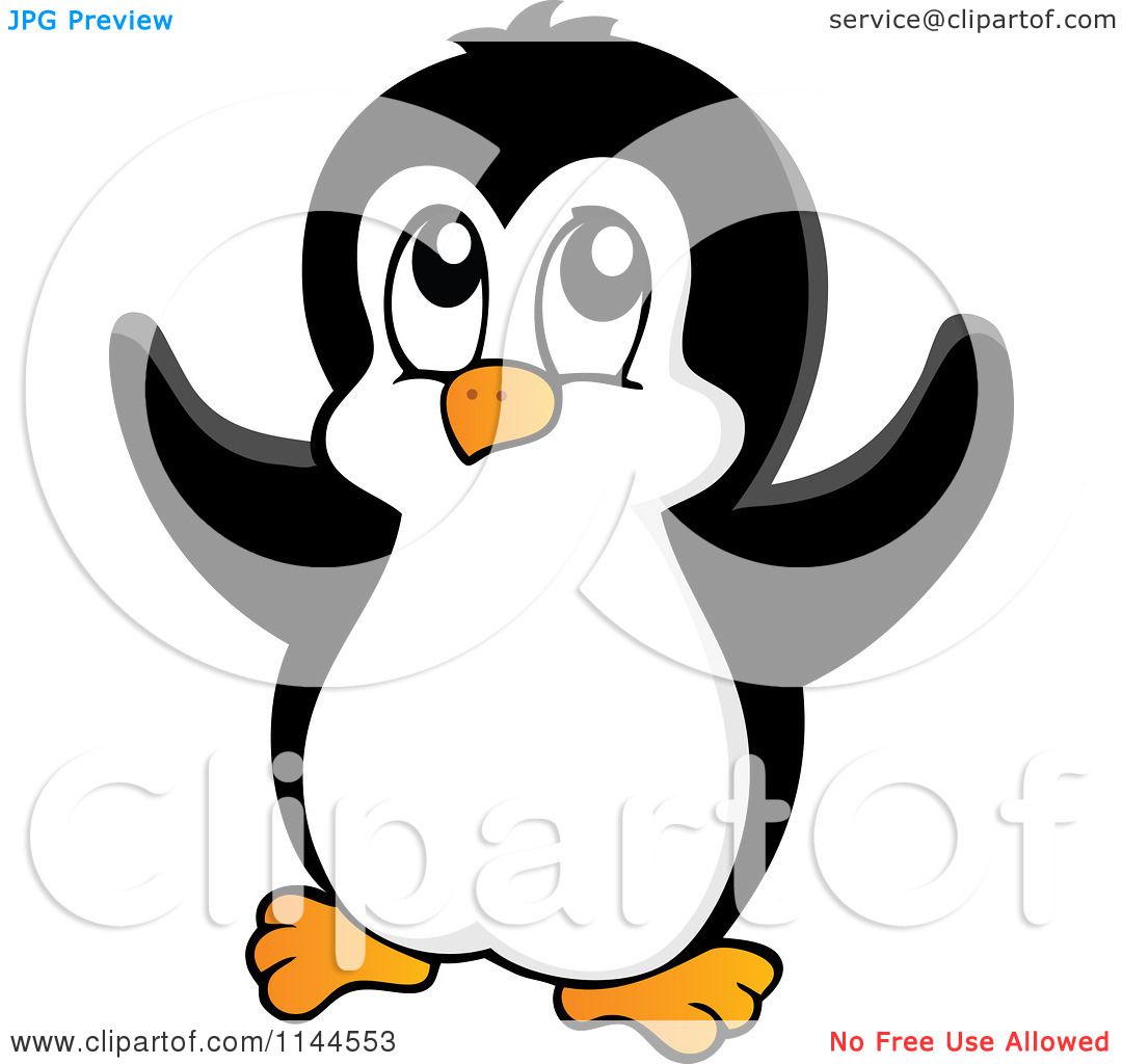 1080x1024 Cartoon Of A Cute Little Penguin 3