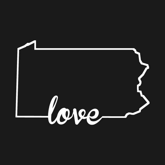 630x630 Pennsylvania Love State Silhouette