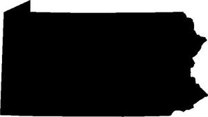 300x170 Pennsylvania State Vinyl Decalsticker Silhouette Pa Ebay