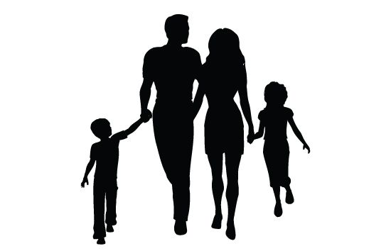 550x354 Free Family Silhouette Clipart Silhouettes And Clip Art