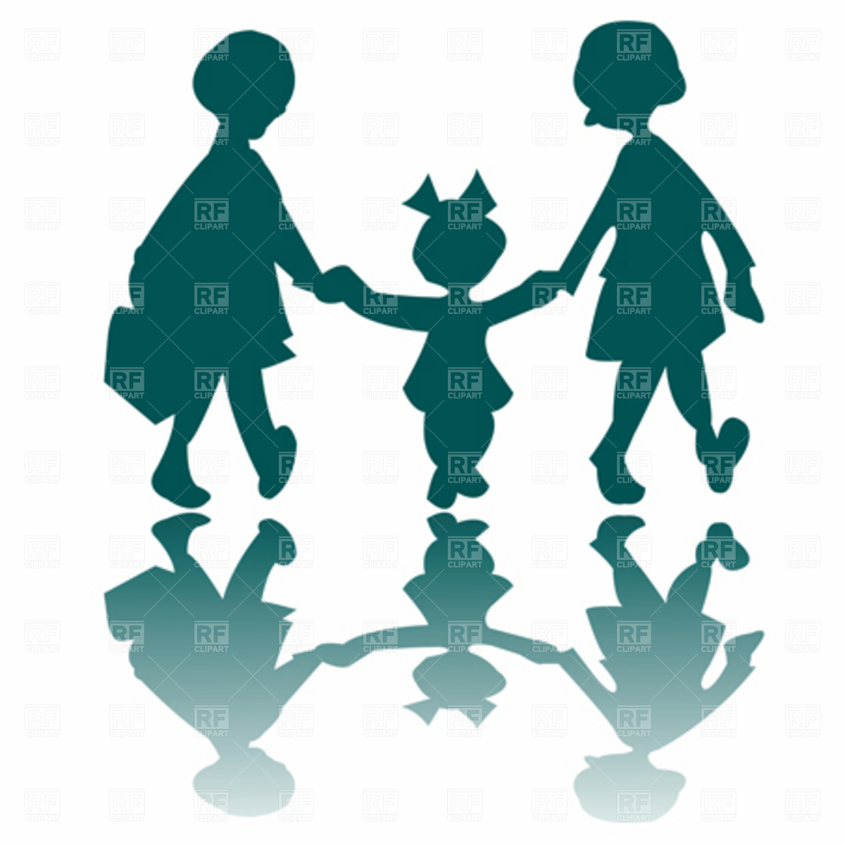 1200x1200 Girls Silhouette Royalty Free Vector Clip Art Image