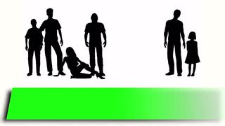 320x180 People In Silhouette On A Green Screen Lower Thirds Motion