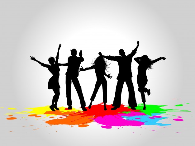 626x469 Silhouettes Of People Dancing Vector Free Download