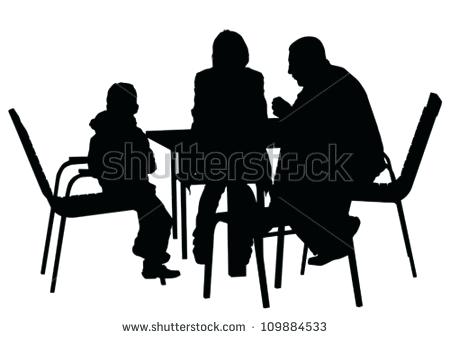 450x338 Table Silhouette Vector Drawing People In Cafes Silhouettes