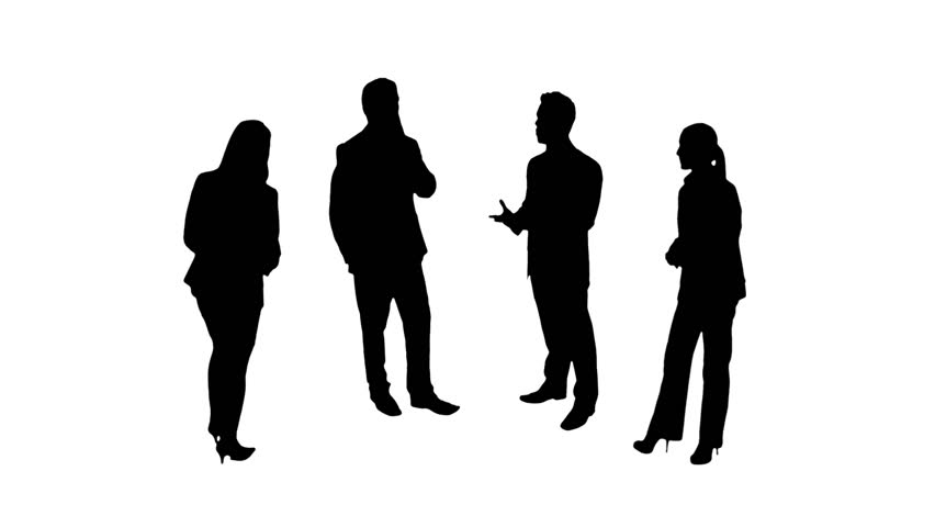 852x480 Walking People Silhouette Pedestrian Stock Footage Video 154576