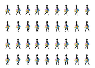 333x240 Search Photos Shopping, Walk, Animation, Sprite, Girl, Young