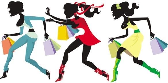 584x289 Shopping Girl Silhouette Free Vector Download (9,438 Free Vector