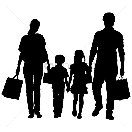 450x450 Free Family Shopping Stock Vectors Stockunlimited