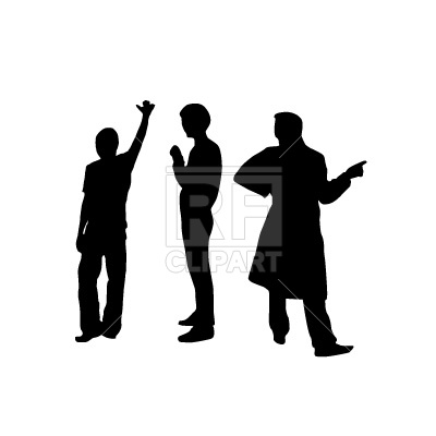400x400 Man Silhouette Free Vector Clip Art Image