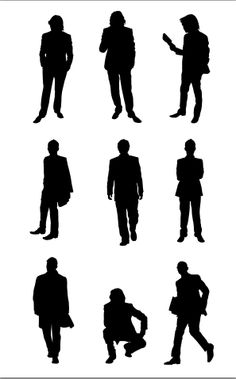 236x379 People Silhouette Templates Vector Vector Graphics Amp Vector