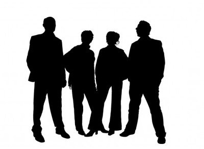 400x293 Vector Workplace Silhouette People Vector Art