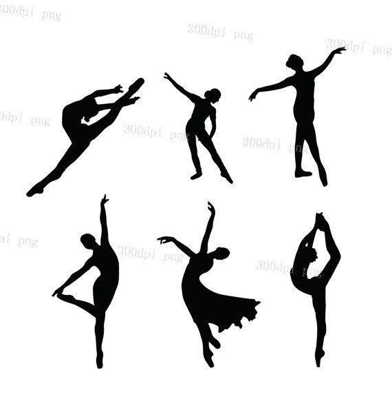 570x582 Ballet Silhouette Digital Clipart Vector Eps Png Files Clip Art