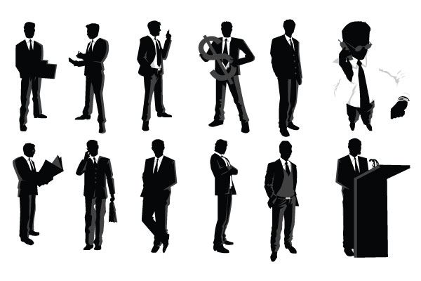 600x400 Best Of, Free Vector Business People Silhouette Packs