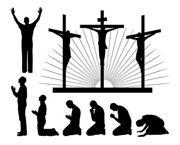 350x283 Religious People Silhouettes Vector